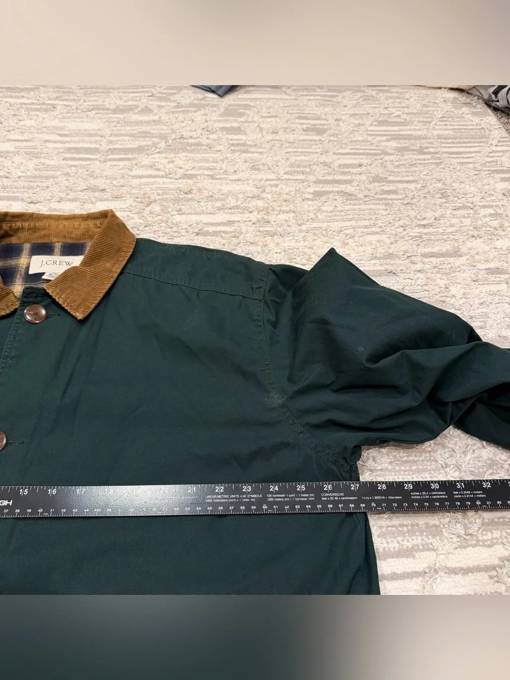 J. Crew Plaid Lined Barn Chore Jacket Men’s XL Field Corduroy Button Hunt Rare